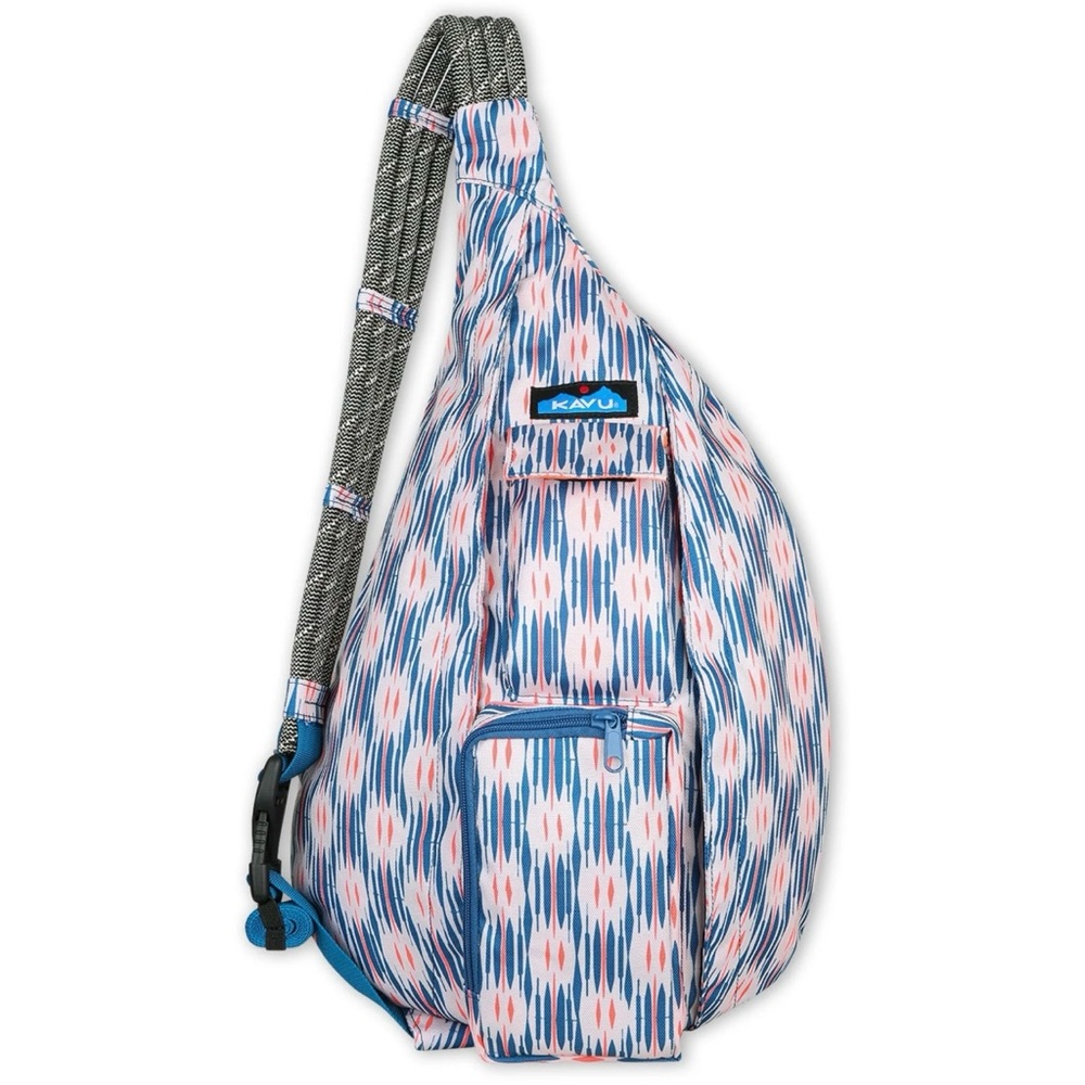 KAVU Hazy Impressions Multicolor Rope Sling Bag  Crossbody Backpack Purse Tribal